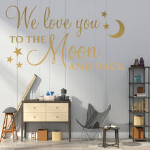Papel de parede autoadesivo com citação lua, arte para sala de estar decoração de casa, adesivo de parede 2024 - compre barato