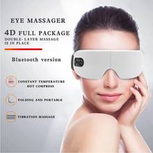 Masajeador ocular inteligente 4D con Bluetooth, instrumento eléctrico para el cuidado de los ojos, masaje de vibración con calefacción, música, alivia la fatiga ocular y mejora el sueño 2024 - compra barato