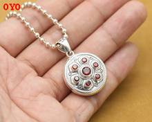 S925 sterling silver necklace male retro Thai silver pendant female sweater chain pendant 2024 - buy cheap