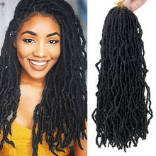YxCheris Synthetic Curly Crochet Hair Braids 18Inch Faux Locs Braiding Hair Extensions Natural Wavy Dreadlocks For Bulk 2024 - buy cheap