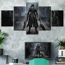 5pcs Bloodborne Video Games Poster Canvas Wall Art Landscape Paintings for Wall Decor,Unframed 2024 - buy cheap