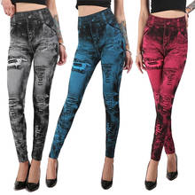 Pantalones elásticos clásicos para mujer, Jeggings ajustados de imitación, Sexy, talla grande, gran oferta, nueva moda, 2021 2024 - compra barato