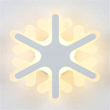 Simple Modern Snowflake modeling Acrylic Lamp Bedroom Bedside LED Wall Light Creative Aisle Lamp Children Room  Cafe Light 2024 - buy cheap