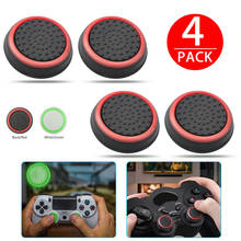 4pcs Silicone Analog Thumb Stick Grips Cover For One For PS4/PS3 Pro Slim Gamepad Cap Joystick Cap Cases 2024 - buy cheap