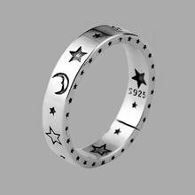 ANENJERY Vintage Moon Star Open Thai Silver Color Ring Smiling Face Finger Rings For Fashion Women Jewelry S-R613 2024 - buy cheap