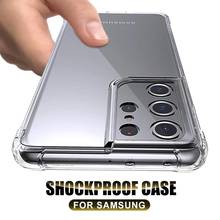 Shockproof Silicone Case For Samsung Galaxy A02S A12 A32 A52 A72 A42 A71 A51 S21 Ultra S20 FE Note 20 Ultra Clear Soft TPU Cover 2024 - buy cheap