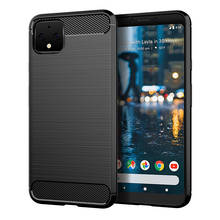 Для Google Pixel 4 XL чехол противоударный матовый углеродного волокна Мягкий бампер чехол для Google 4 4XL телефонные чехлы 2024 - купить недорого