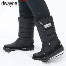 Botas masculinas plataforma botas de neve para homem grosso pelúcia impermeável deslizamento-resistente sapatos de inverno mais tamanho inverno 4526 2024 - compre barato