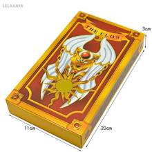 Kinomoto sakura cartas de jogos anime, 55 peças, figuras de ação impressas, cartas captor sakura cosplay o clow card, novo em estilo amarelo 2024 - compre barato