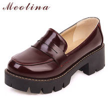 Meotina sapatos de salto alto feminino, sapatos plataforma quadrada casual de bico redondo para mulheres, tamanho grande 34-43 2024 - compre barato