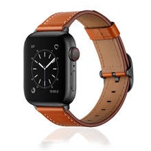 Leather strap For Apple watch band 44 mm 40mm iWatch band 42mm 38mm Genuine Leather bracelet watchband for Apple watch 5 4 3 2 1 2024 - buy cheap