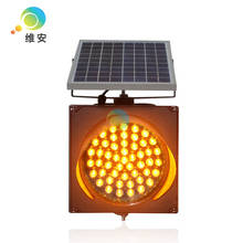 New design PC housing 200mm solar yellow warning flashing light for road safety 2024 - buy cheap