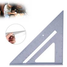 Régua triângulo de 7 polegadas, liga de alumínio, régua métrica transferidora para composição de construção 2024 - compre barato