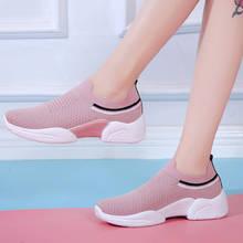 2019 Women Sneakers Vulcanized Shoes Ladies Sock Sneakers Women Casual Shoes Slip On Flat Shoes Women Plus Size Walking Flats 2024 - buy cheap