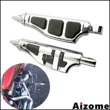 Apoio para os pés para motocicletas, cromado, estilo stiletto, para harley softail sportster dyna, macho de montagem fácil instalação, pinos de pedal 2024 - compre barato