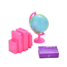 3 шт./компл. аксессуары для кукольного домика с изображением глобуса, миниатюрные пластиковые украшения для кукольного домика 2024 - купить недорого