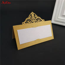 10pcs Wedding table wedding place cards Laser Cut Wedding Place Mark Table Card Place Name Card Wedding Party Decoration 5Z 2024 - buy cheap