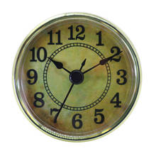 Reloj de cuarzo de 2,76 pulgadas (70mm), ajuste/inserción con número árabe, movimiento de cuarzo (borde dorado) 2024 - compra barato