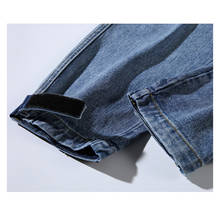 Hip Hop Men's Baggy Pants Solid Male Motorcycle Jeans Long Men Denim Pants Middle Waist Mens Trousers Cotton Casual Jeans Hommes 2024 - buy cheap