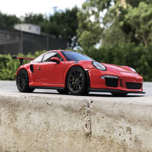 Brinquedo para coleção de veículos, modelo de carro de liga vermelha welly 1:24, porsche 911gt3 rs, presentes para colecionar, não-controle remoto, tipo transporte de brinquedo 2024 - compre barato