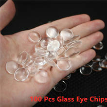 Lote de Chips de ojos de cristal para manualidades, 100 unidades, ojos de cristal transparentes, accesorios para muñecas 2024 - compra barato