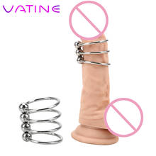 VATINE Stainless Steel Delay Training Ring 30/33/35mm Penis Ring Foreskin Resistance Ring Cock Rings Delayed Ejaculation 2024 - buy cheap