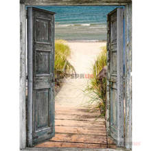 Dpsprue Full 5D DIY Square/Round Drill Diamond Painting "Door Beach Scenery" Diamond Embroidery Cross Stitch 3D Decor Gift DF21 2024 - buy cheap