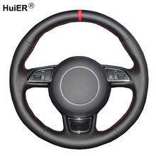 HuiER de coser a mano de protector para volante de coche para Audi A1 8X A3 8V Sportback A4 B8 salón Avant A5 8T A6 C7 A7 G8 A8 D4 S1 8X S3 S4 2024 - compra barato