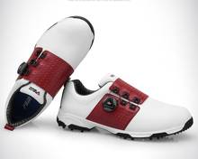PGM обувь для гольфа мужские фиксированные шипами ногти микрофибра водонепроницаемые Нескользящие ручки пряжки быстро вращающиеся шнуровка Гольф Кроссовки XZ096 2024 - купить недорого