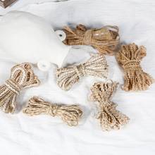 NEW!!! 5MDIY Craft Vintage Natural Hessian Jute Twine Rope Wedding Party Burlap Ribbon Decor Home Spool Festival Scrapbooking 2024 - buy cheap