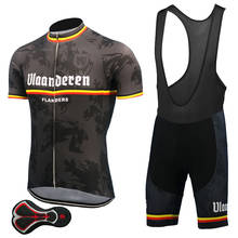 Cycling Jersey Set Flanders Ropa Ciclismo Hombre Belgium Bicycle Clothing Maillot Ciclismo Black Bike Short Sleeve Stes Gel Pad 2024 - buy cheap