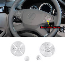 Alloy Car Styling for Mercedes-Benz C E S-Class GLK 2008-2013 Car Steering Wheel Button Switch Cover Sticker Car Accessories 2024 - buy cheap