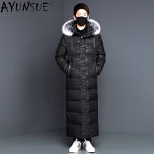 AYUN-Chaqueta gruesa de plumón de ganso para hombre, Parka larga de estilo coreano, abrigo con cuello de piel, LXR954, 2020, 90% 2024 - compra barato