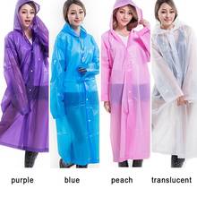 Creative Durable Multicolor See Through Hooded Woman raincoat Festival Long Rain Coat Outdoor Camping Rainwear Suit Poncho 2024 - buy cheap