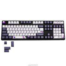 Teclado mecânico de sublimação pbt, teclas roxo com 112 teclas estilo chinês gk61 gk64 f04 21 2024 - compre barato