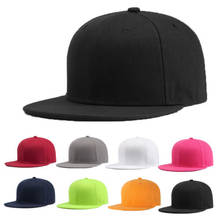 Boné casual unissex preto, chapéu snapback ajustável hip-hop 2024 - compre barato