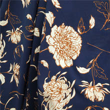Chiffon costura floral tecido coreano vestido lenço para cabeça camisa calças 2024 - compre barato