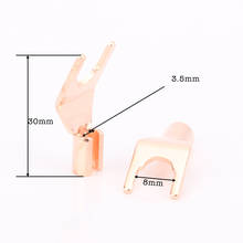 High Quality Pure Red Copper Spade Plug Speaker Cable Spade Connector Terminal Plug 2024 - buy cheap