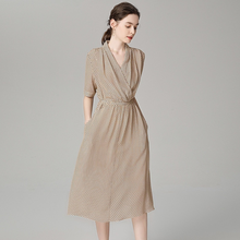 Женское длинное шелковое платье, Повседневное платье из 100% шелка, модель Pph4448 в Корейском стиле на лето, 2021 2024 - купить недорого