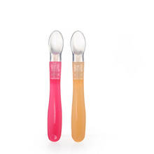 1 Pcs Baby Feeding Tableware Silicone Spoon Dinnerware Cutlery Utensils Solid Feeding Newborn Training 2024 - buy cheap