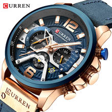 CURREN Casual Sport Watches for Men Top Brand Luxury Military Leather Wrist Watch Man Clock Fashion Chronograph Wristwatch 2024 - buy cheap