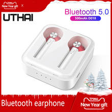 UTHAI D20 TWS беспроводная Bluetooth гарнитура 5,0/HD стерео Беспроводная гарнитура, шумоподавление игровая гарнитура с микрофоном 2024 - купить недорого