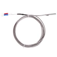 2m K-Type Thermocouple Temperature Sensor 0-600℃ 5*30mm Probe Stainless Steel 37MB 2024 - buy cheap