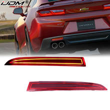 iJDM OEM 3D Optic Style LED Bumper Reflector Lights For 2016-2020 Chevy Camaro Rear Fog Lamps and Brake Tail Lights LED Lamps 2024 - buy cheap