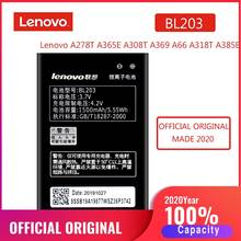 Оригинальный аккумулятор BL203 для Lenovo A66 A278T A365E A308T A369 A318T A385E A380E A396 A228T A2, сменные батареи 2024 - купить недорого