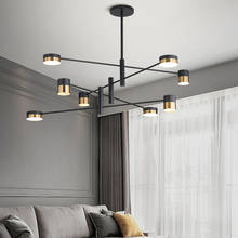 Candelabro led moderno, lámpara de suspensión de brillo ajustable con diseño geométrico nórdico, accesorio de luz para el hogar, sala de estar, comedor y dormitorio 2024 - compra barato