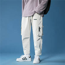 2021 New Men Cargo Pants Designer Sweatpants Streetwear Casual Cargo Joggers Hip Hop Harem Multi-pocket Korean Plus Size Length 2024 - buy cheap