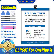 100% Original LOSONCOER 4000mAh BLP607 For Oneplus X E1001 / One Plus X Mobile Phone Battery 2024 - buy cheap