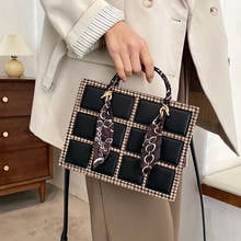 Fashion Houndstooth Handbags women Shoulder Crossbody Bag 2021 Luxury Designer Totes Ladies Messenger Bags Purses High Quality 2024 - buy cheap