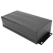 Gabinete eletrônico diy placa de circuito projeto caixa de alumínio caixa de resfriamento areia placa curva preta 2024 - compre barato